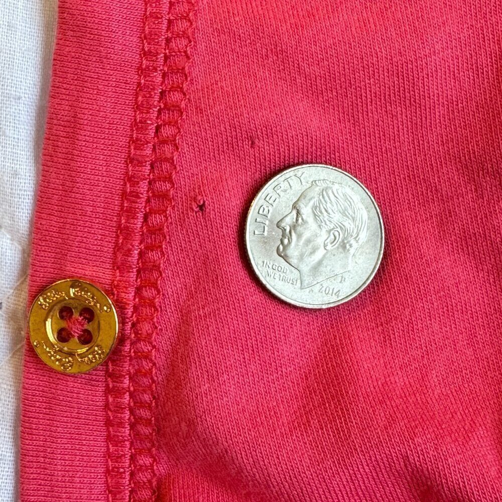Lilly Pulitzer Island Coral Palmetto Dress V-Neck Henley Barbie Pink Size XXS - Picture 12 of 12